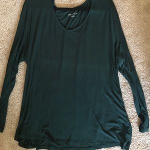 Dark Green Ava Viv Target Long Sleeve Top 3X